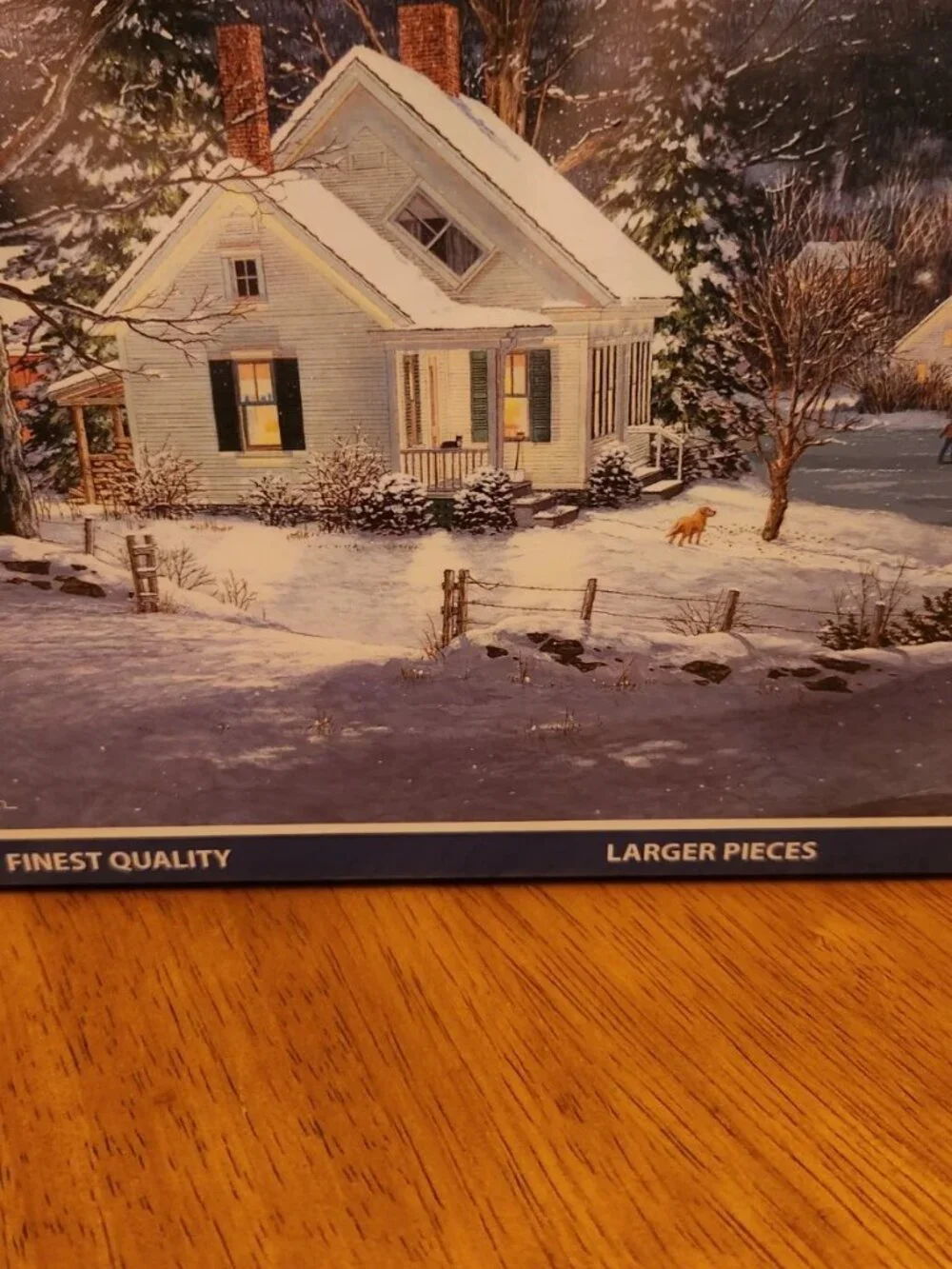 White Mountain Ice Skating Party 1000 pc Winter Larger Piece Puzzle Sealed NEW